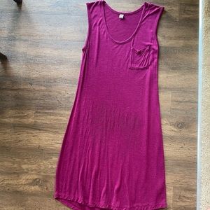 2/$20 Old Navy tall shirt dress purple pink size medium berry color